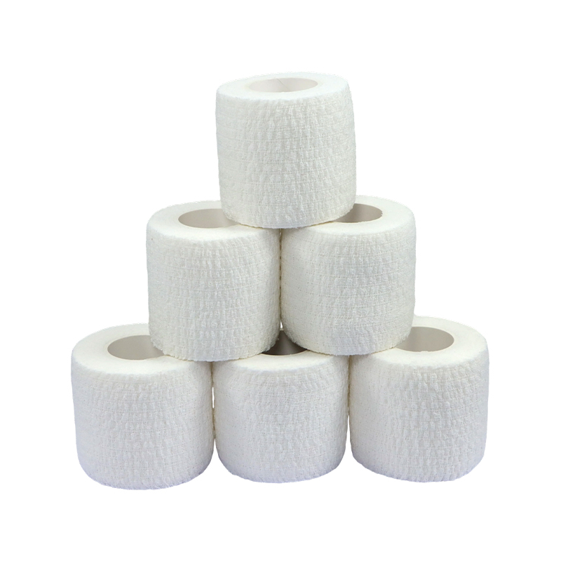 Soft Breathable Solid Color Cotton Self-Adhesive Elastic Bandage